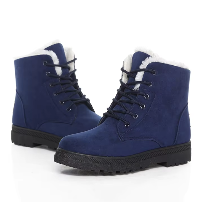 LEONIE - Botines de invierno con suela gruesa y forro de pelo para mujer