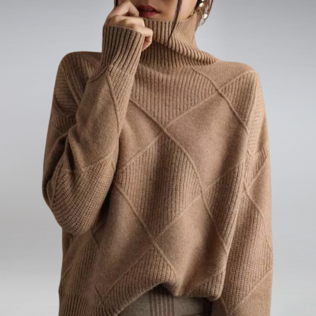 LEONIE - Suéter con cuello alto para mujer