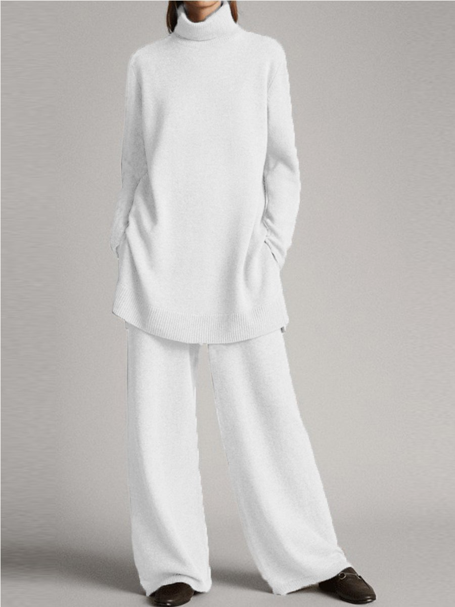 Conjunto de punto para mujer de dos piezas con estilo relajado – ARYA KnitEase