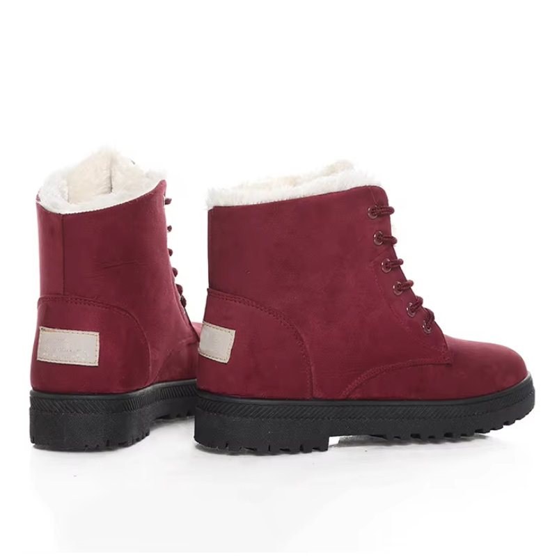 LEONIE - Botines de invierno con suela gruesa y forro de pelo para mujer