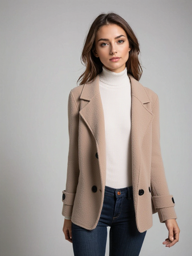 Chaqueta corta de lana con corte clásico para mujer – AIRLEA WoolElegance