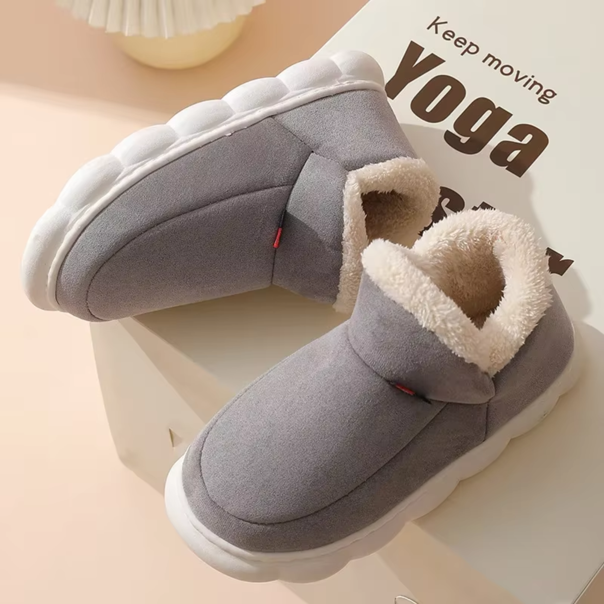 LIVIA - Pantuflas suaves con forro de algodón para mujer
