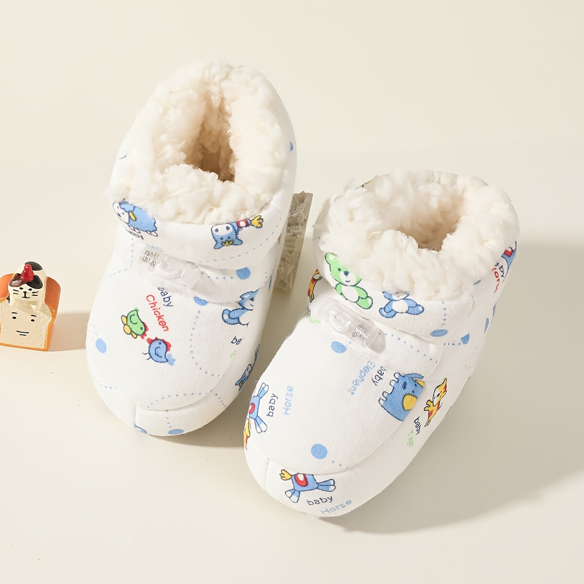 LINA - Botines de felpa fáciles de poner para bebés, niños y niñas