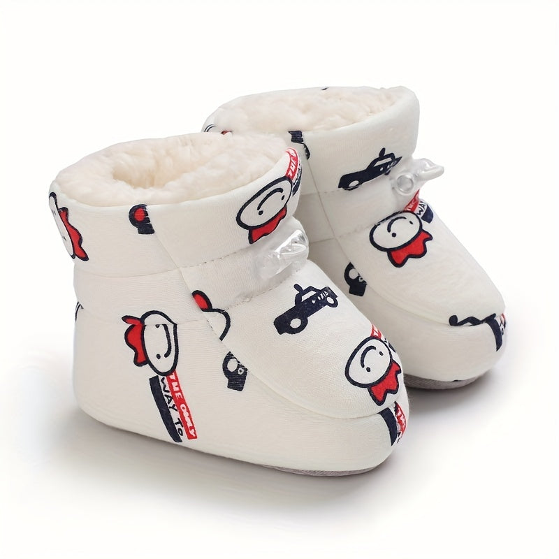 LINA - Botines de felpa fáciles de poner para bebés, niños y niñas