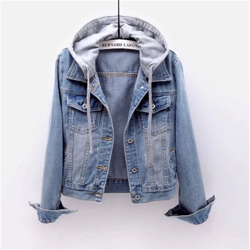 KIRA - Chaqueta vaquera con capucha para mujer