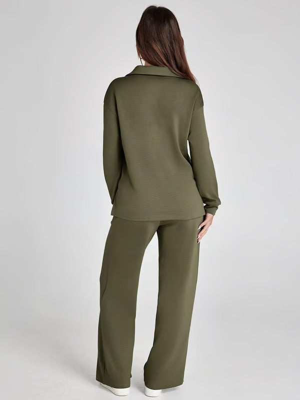 Conjunto lounge de dos piezas para mujer con tacto suave y estilo relajado – LYANA Softwear