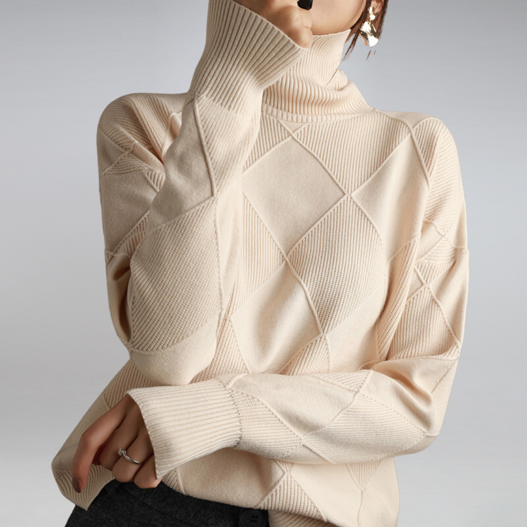 LEONIE - Suéter con cuello alto para mujer