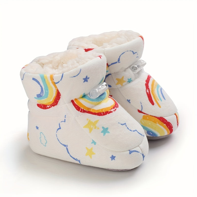 LINA - Botines de felpa fáciles de poner para bebés, niños y niñas