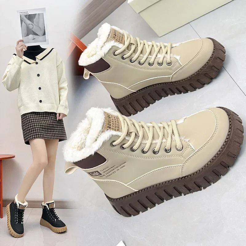 NAOMIE - Botas de invierno impermeables con forro suave para mujer
