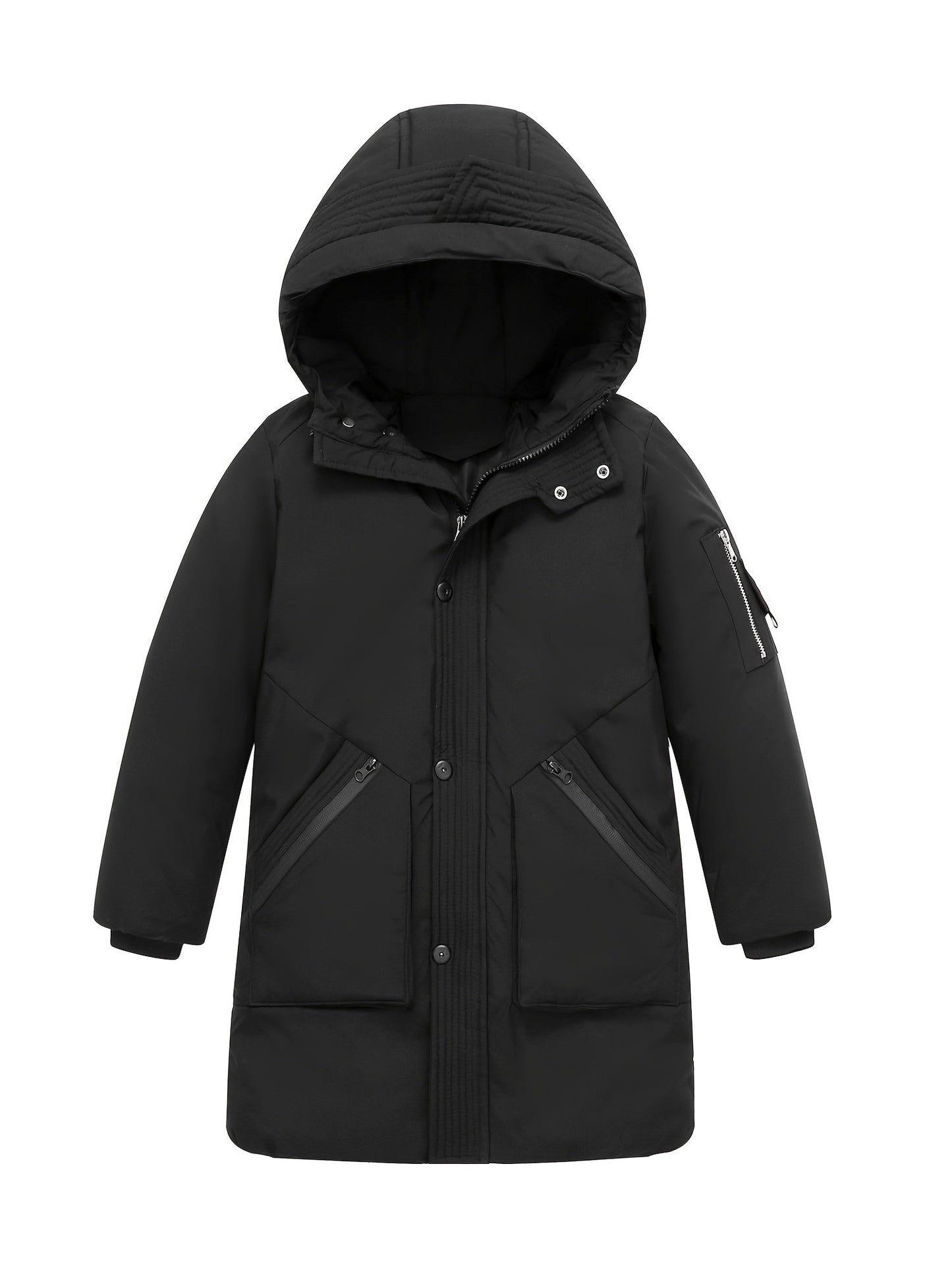 LUKAS - Abrigo de invierno con capucha y cremallera para niño