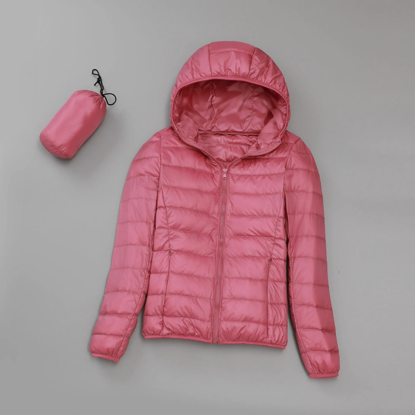 CARINE – Abrigo de invierno elegante con capucha para mujer