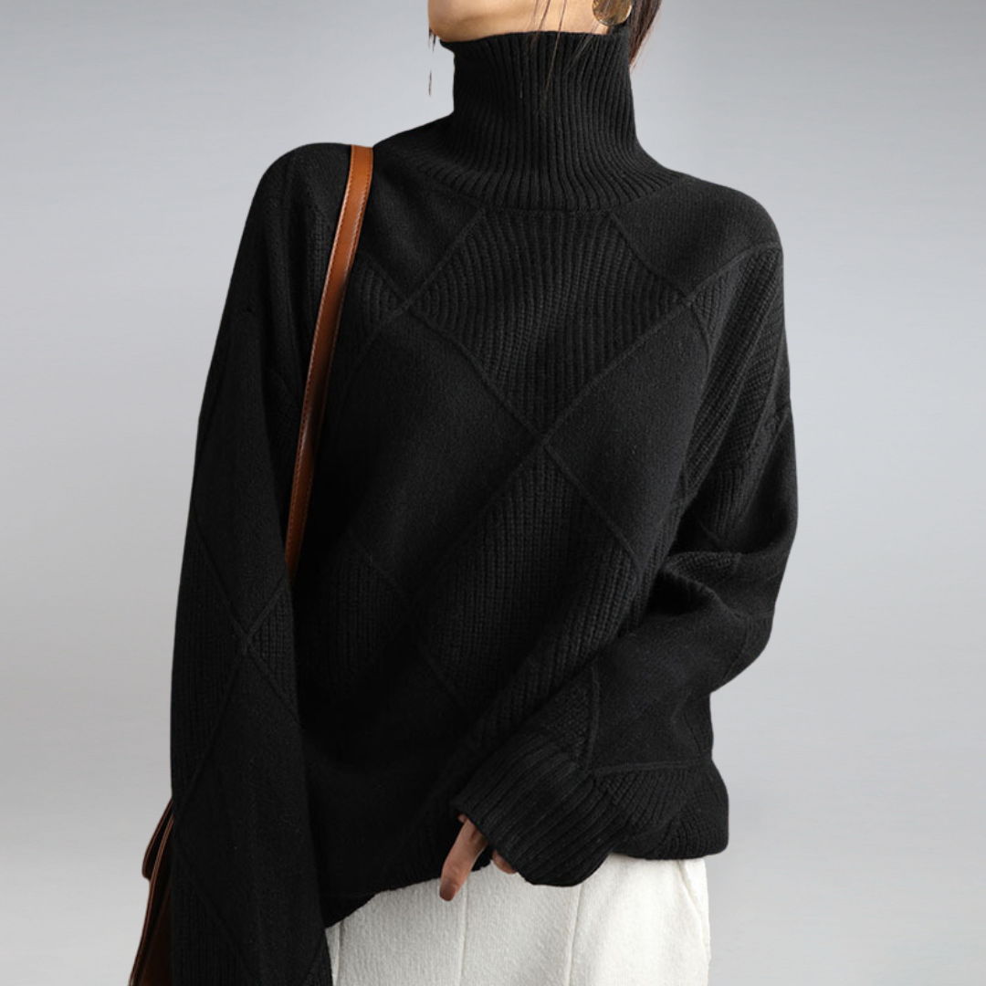 LEONIE - Suéter con cuello alto para mujer