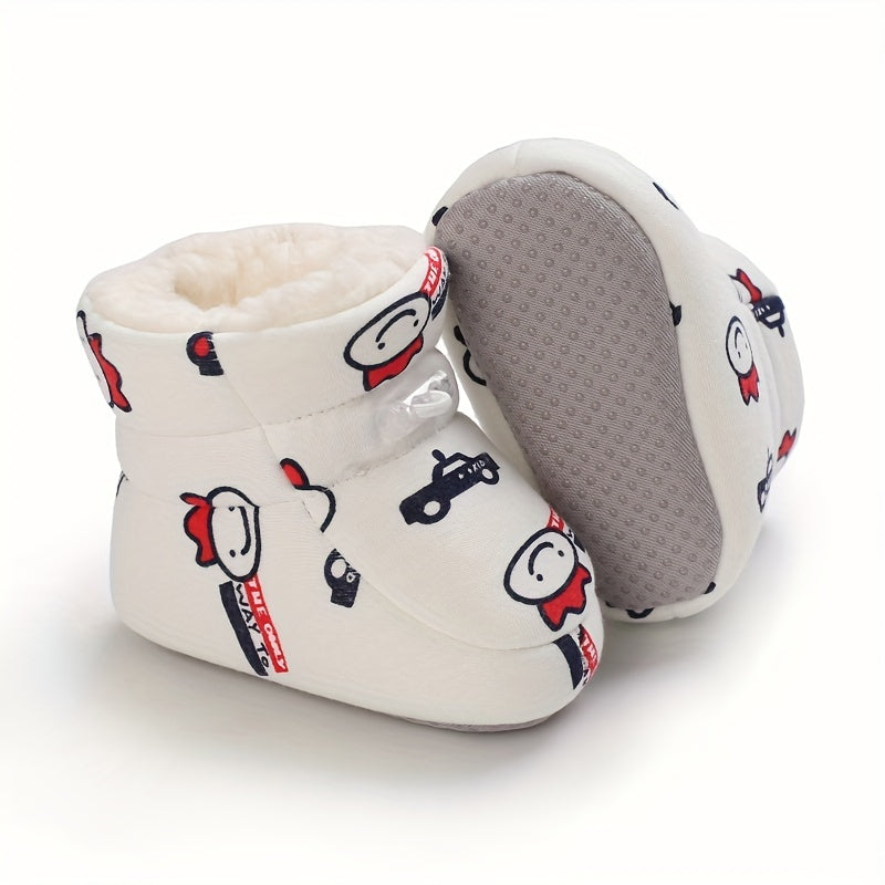 LINA - Botines de felpa fáciles de poner para bebés, niños y niñas