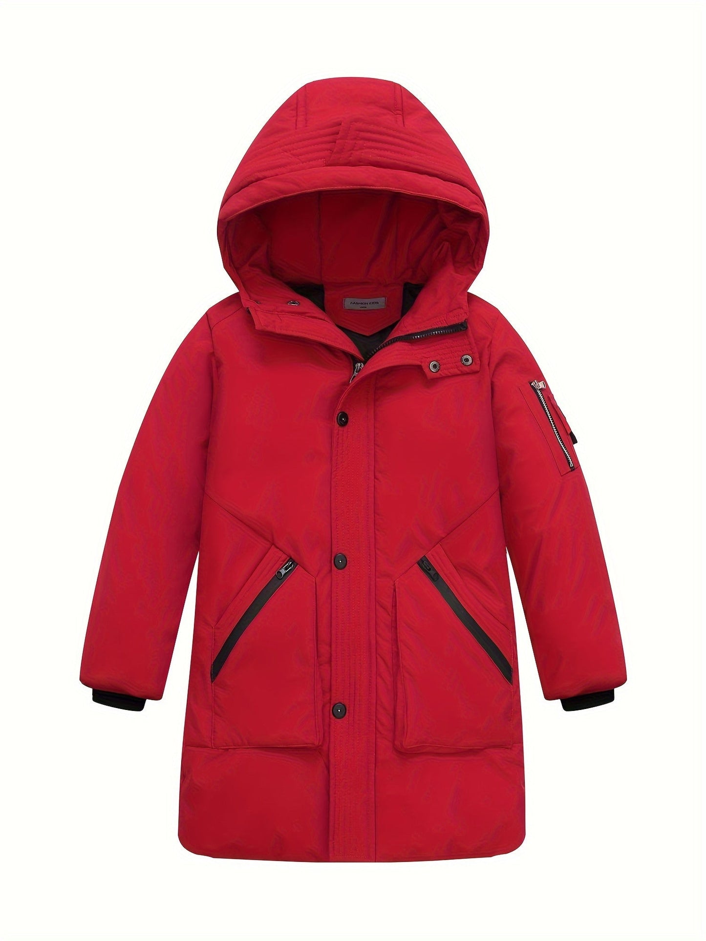 LUKAS - Abrigo de invierno con capucha y cremallera para niño