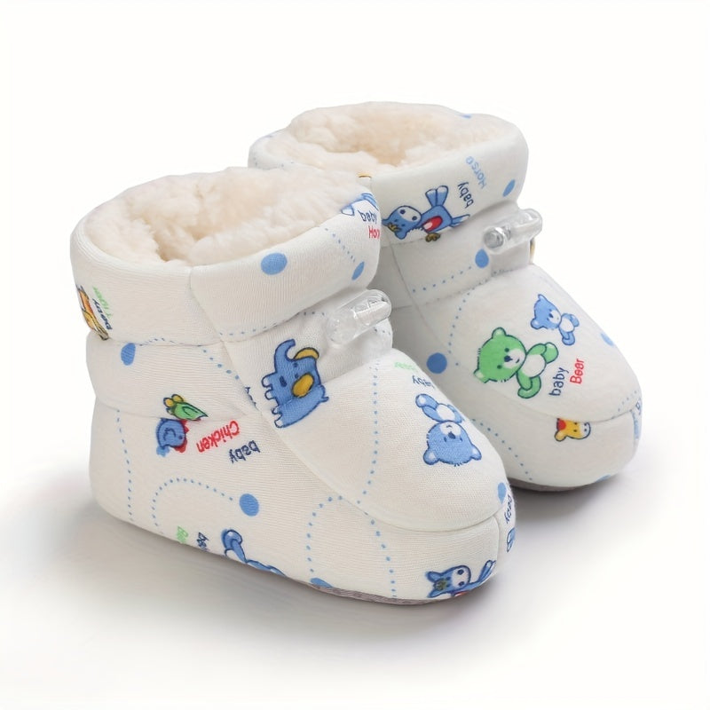 LINA - Botines de felpa fáciles de poner para bebés, niños y niñas