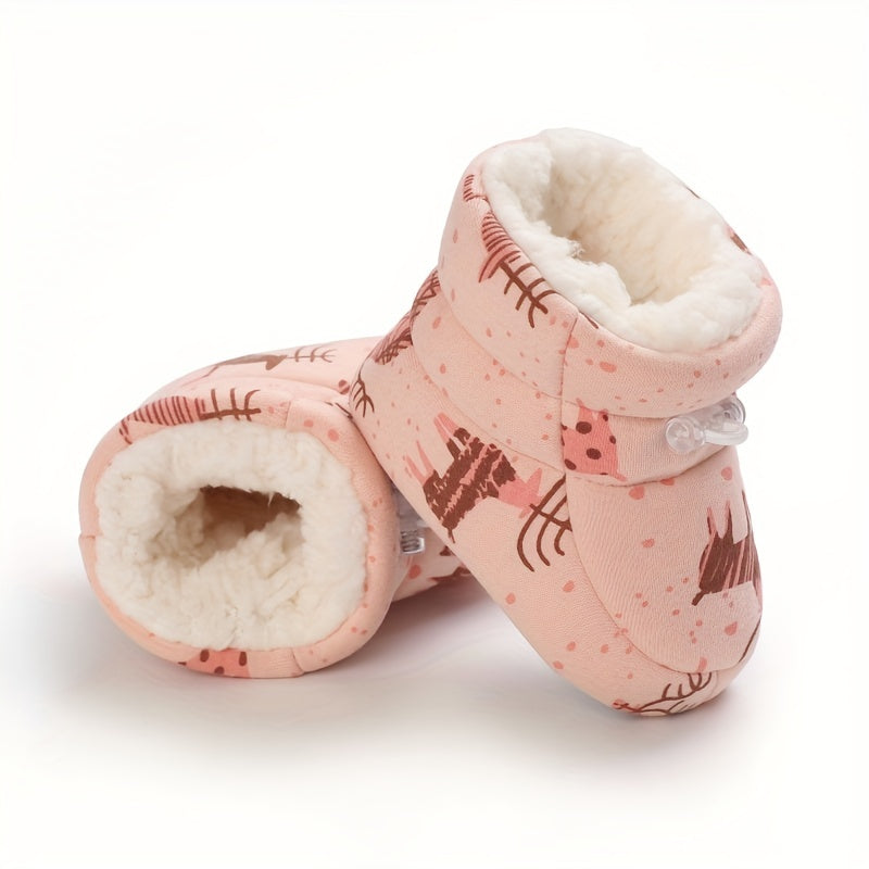 LINA - Botines de felpa fáciles de poner para bebés, niños y niñas