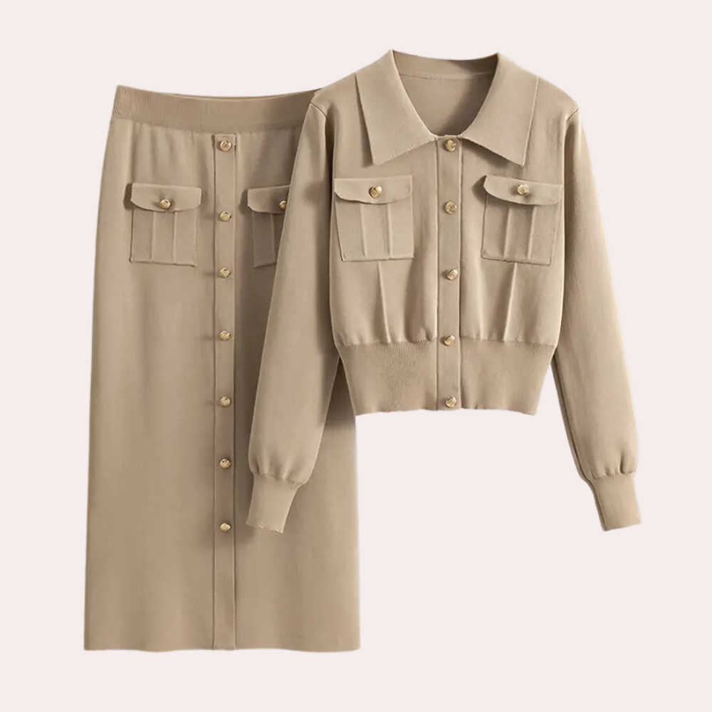 Vestido camisero largo de manga larga con botones – ADELYS Buttonline