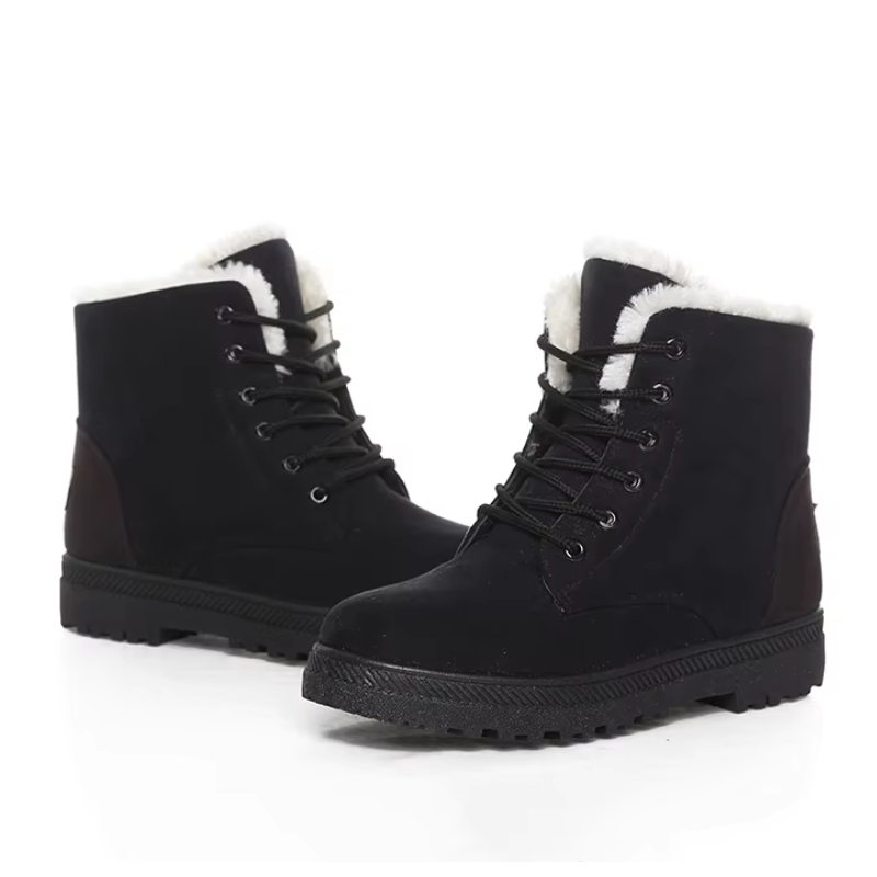 LEONIE - Botines de invierno con suela gruesa y forro de pelo para mujer