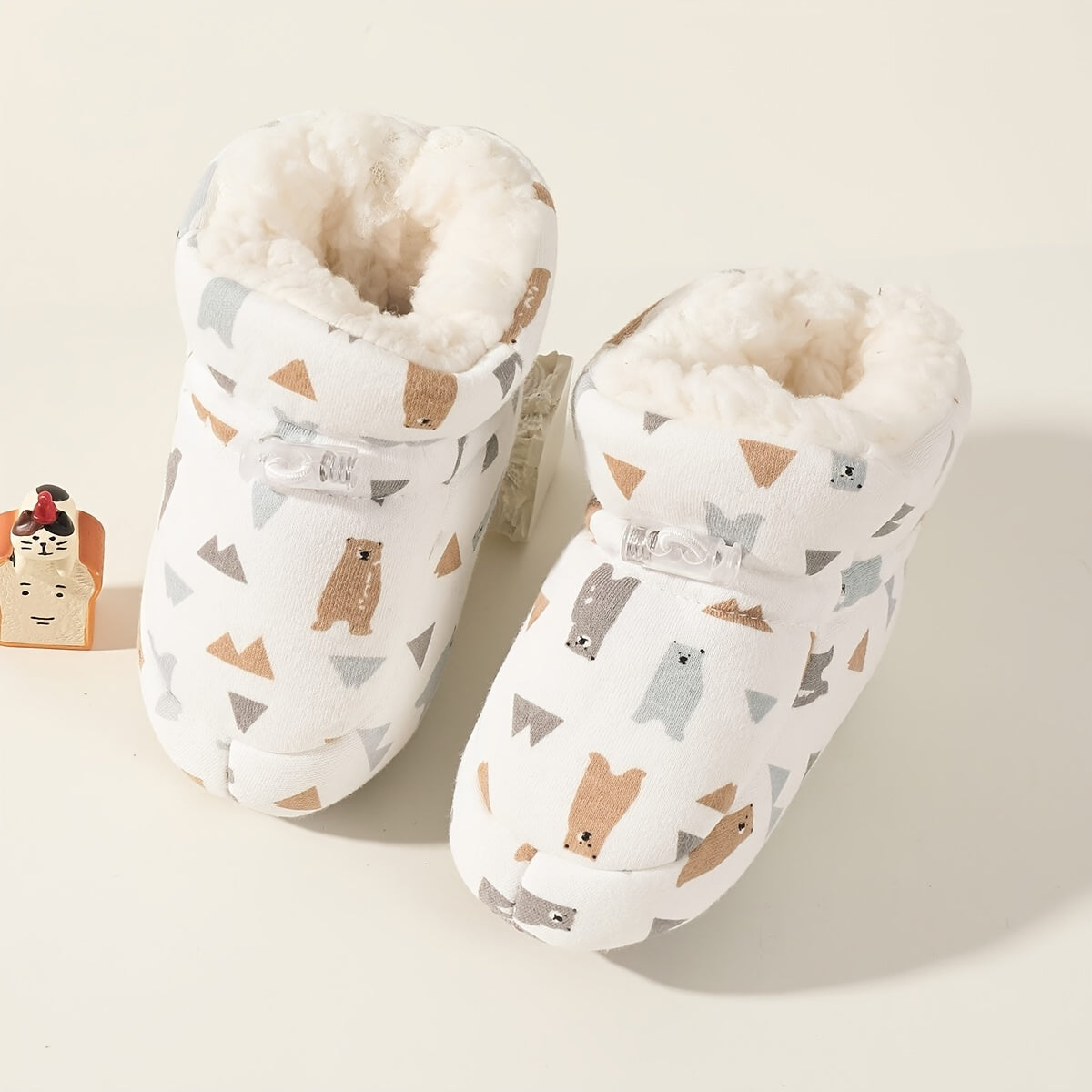 LINA - Botines de felpa fáciles de poner para bebés, niños y niñas