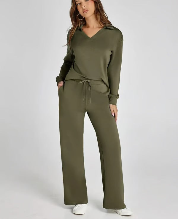Conjunto lounge de dos piezas para mujer con tacto suave y estilo relajado – LYANA Softwear