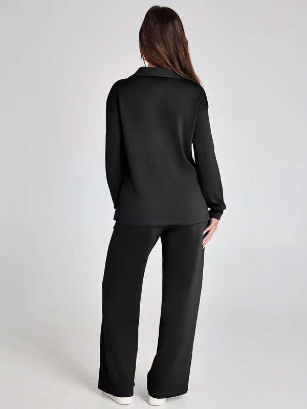 Conjunto lounge de dos piezas para mujer con tacto suave y estilo relajado – LYANA Softwear