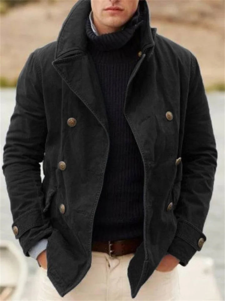 MAGNUS - Abrigo de invierno casual con solapas para hombre
