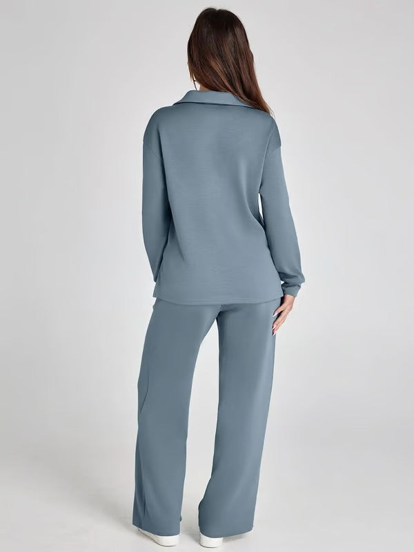 Conjunto lounge de dos piezas para mujer con tacto suave y estilo relajado – LYANA Softwear