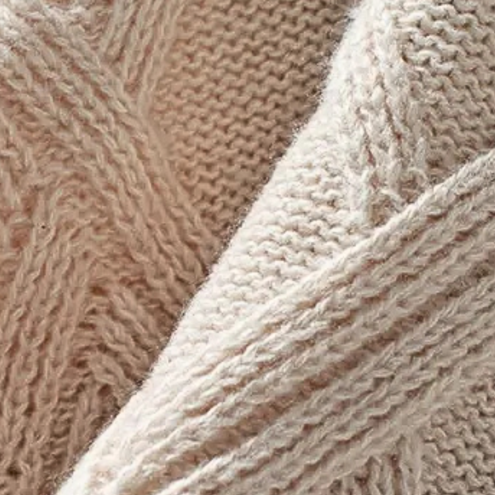 LIA - Jersey de punto trenzado para mujer