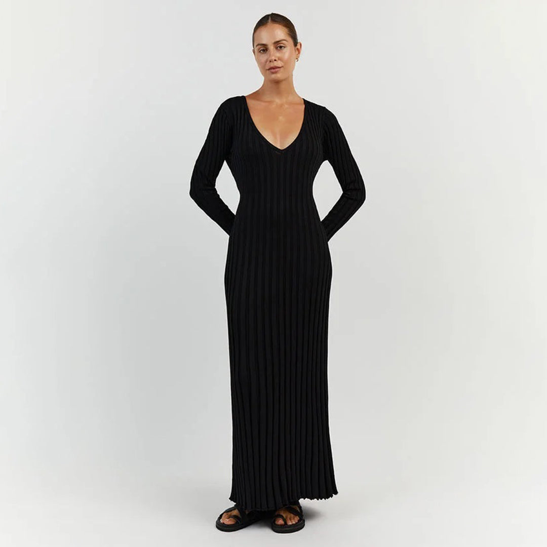 ABIGAIL – Vestido maxi de punto para mujer
