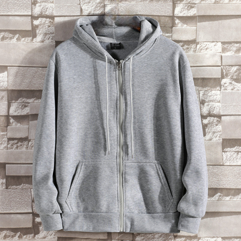 GAEL - Sudadera con cremallera cómoda para hombre