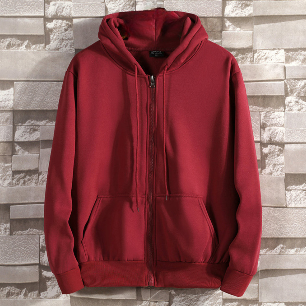 GAEL - Sudadera con cremallera cómoda para hombre