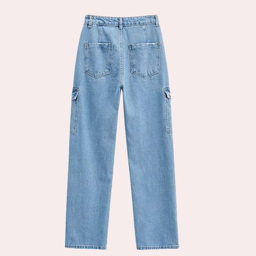 CELINE - Pantalón cargo de mezclilla para mujer