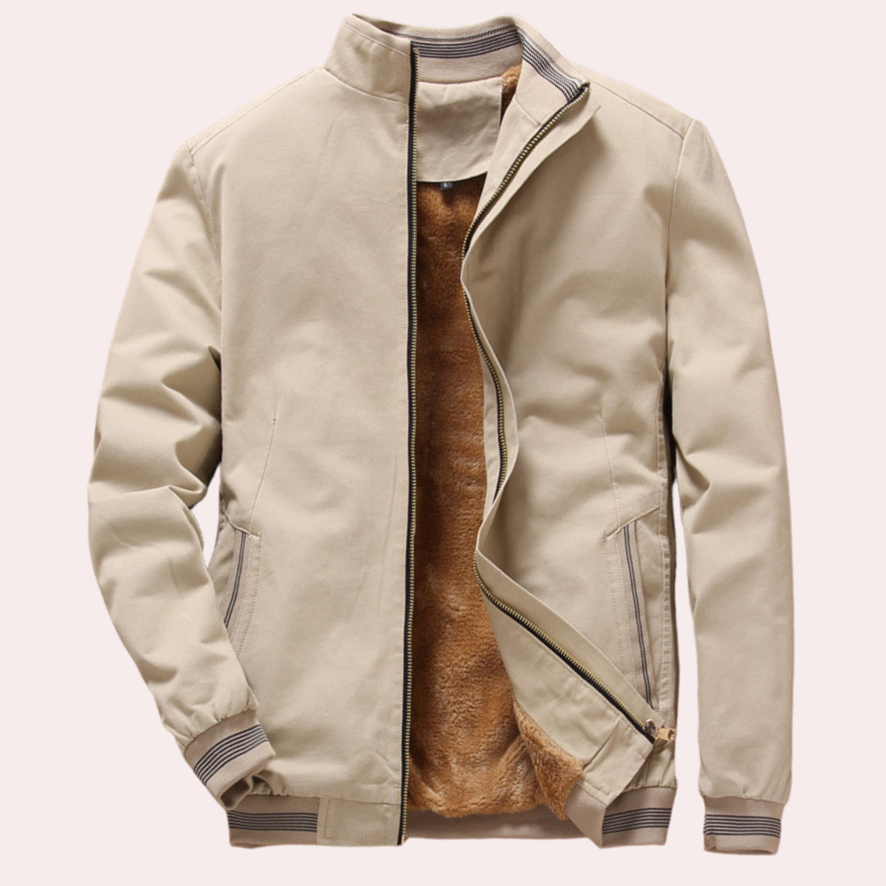 MARCOS - Chaqueta con forro polar y cremallera para hombre