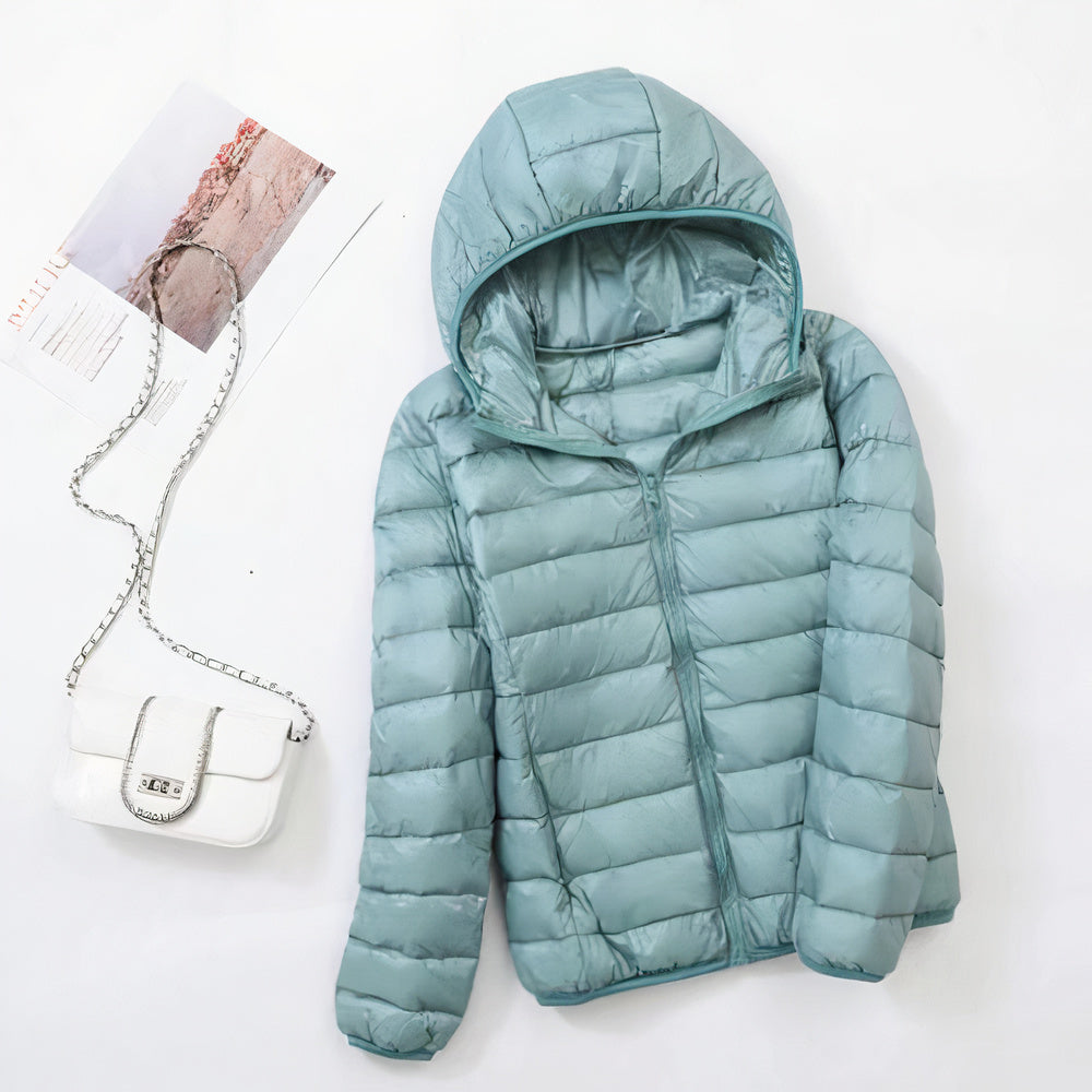 CARINE – Abrigo de invierno elegante con capucha para mujer