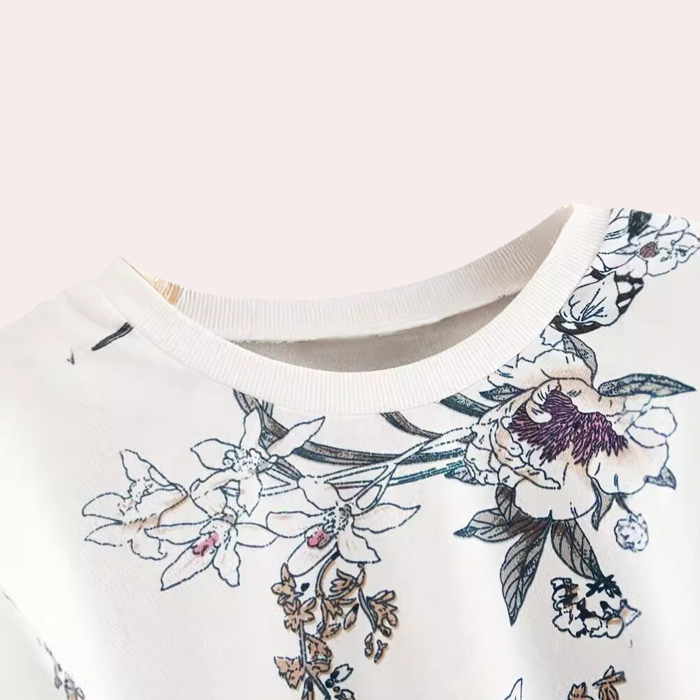 LIVIA - Sudadera con estampado floral para mujer