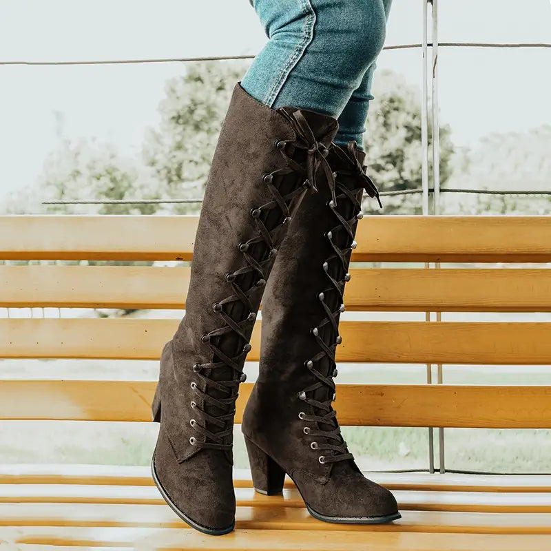 LEONA – Botas largas para mujer con tacón alto