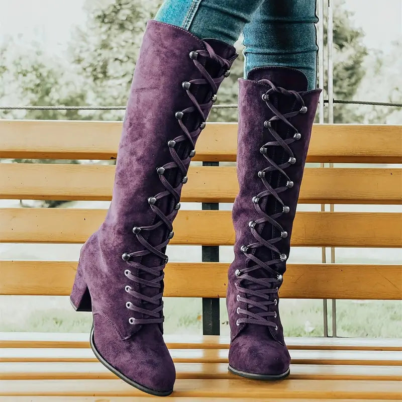 LEONA – Botas largas para mujer con tacón alto