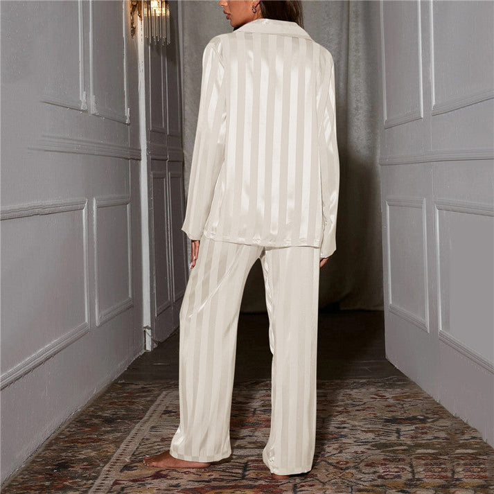 ISABELLA - Pijama de seda con estilo a rayas para mujer