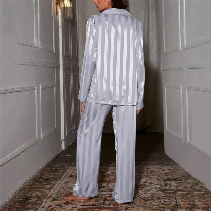 ISABELLA - Pijama de seda con estilo a rayas para mujer
