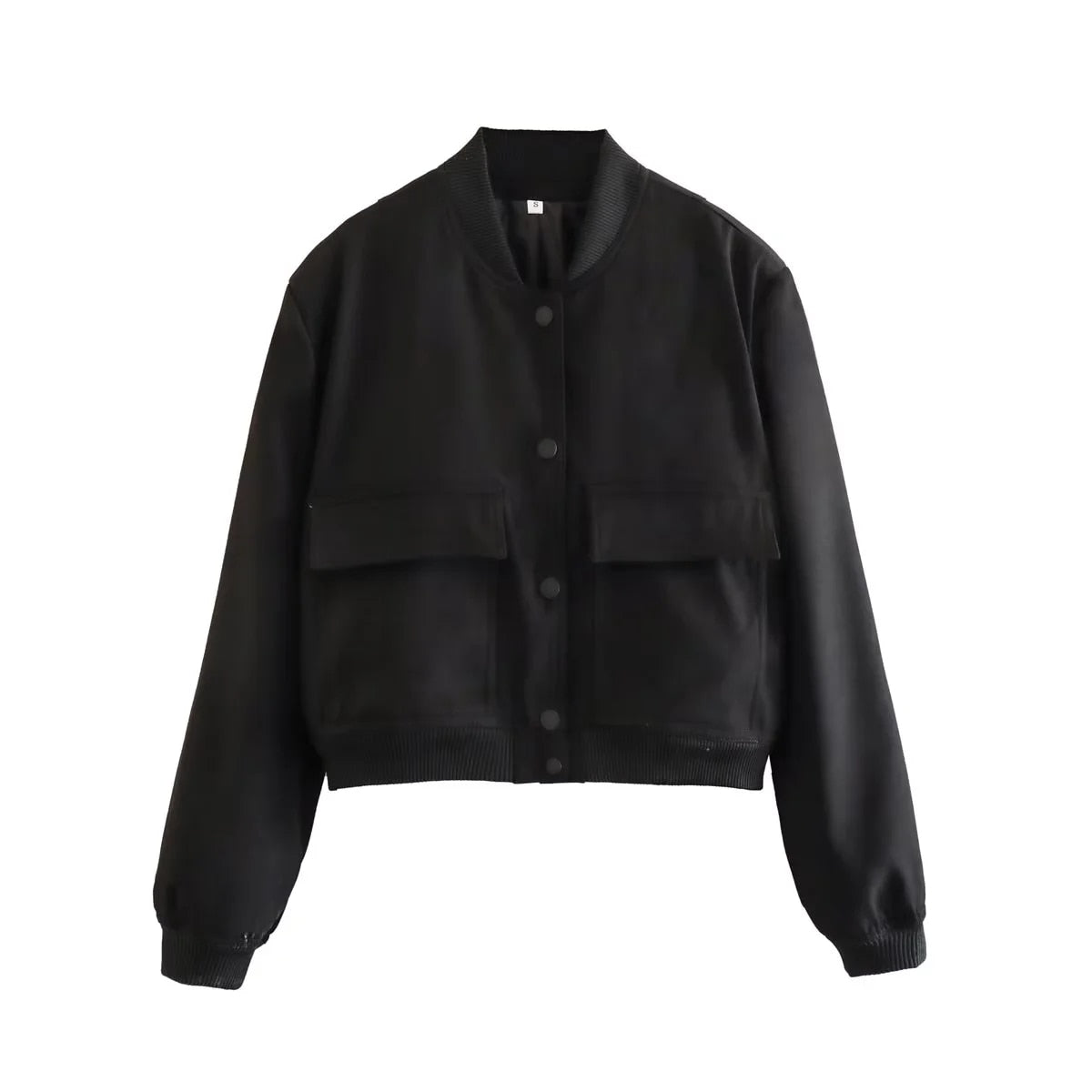LUNA - Chaqueta cropped con cierre de botones para mujer