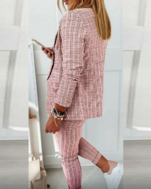 Conjunto de dos piezas para mujer con blazer y pantalón – ROZA PowerSuit