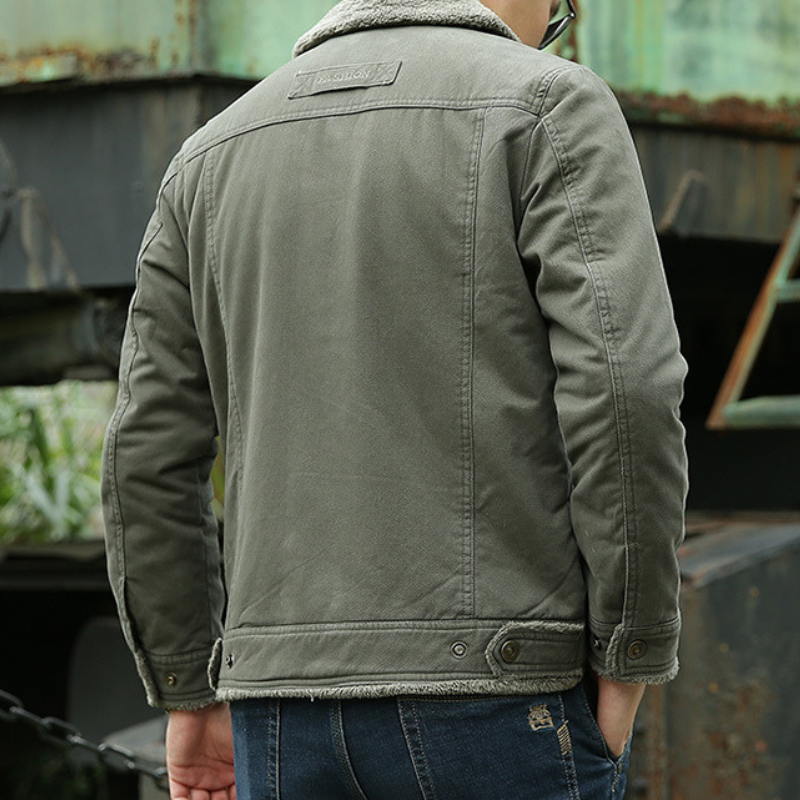 RAPHAEL - Chaqueta abotonada con bolsillos en el pecho para hombre
