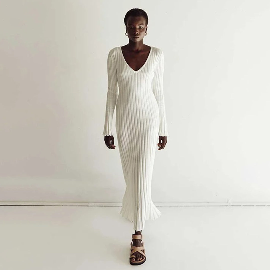 ABIGAIL – Vestido maxi de punto para mujer