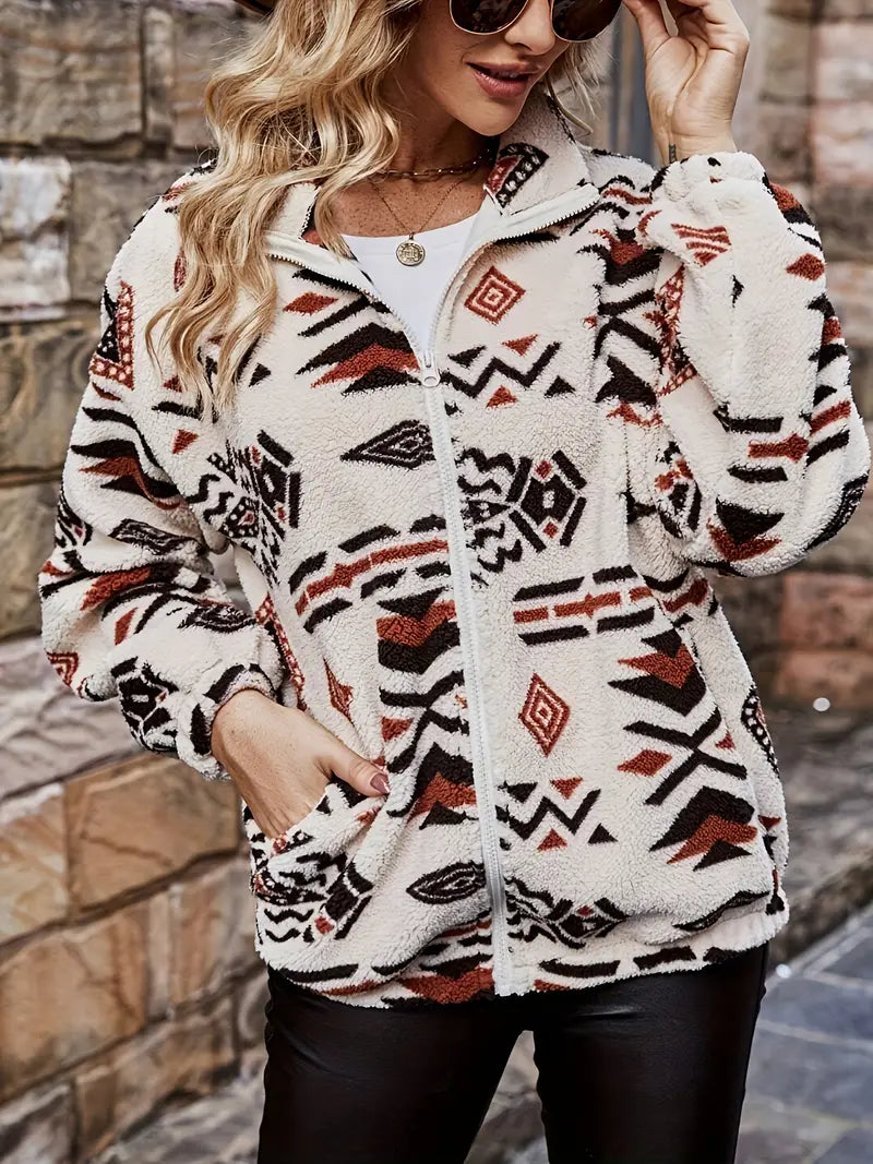 LINA - Chaqueta de punto con forro polar para mujer