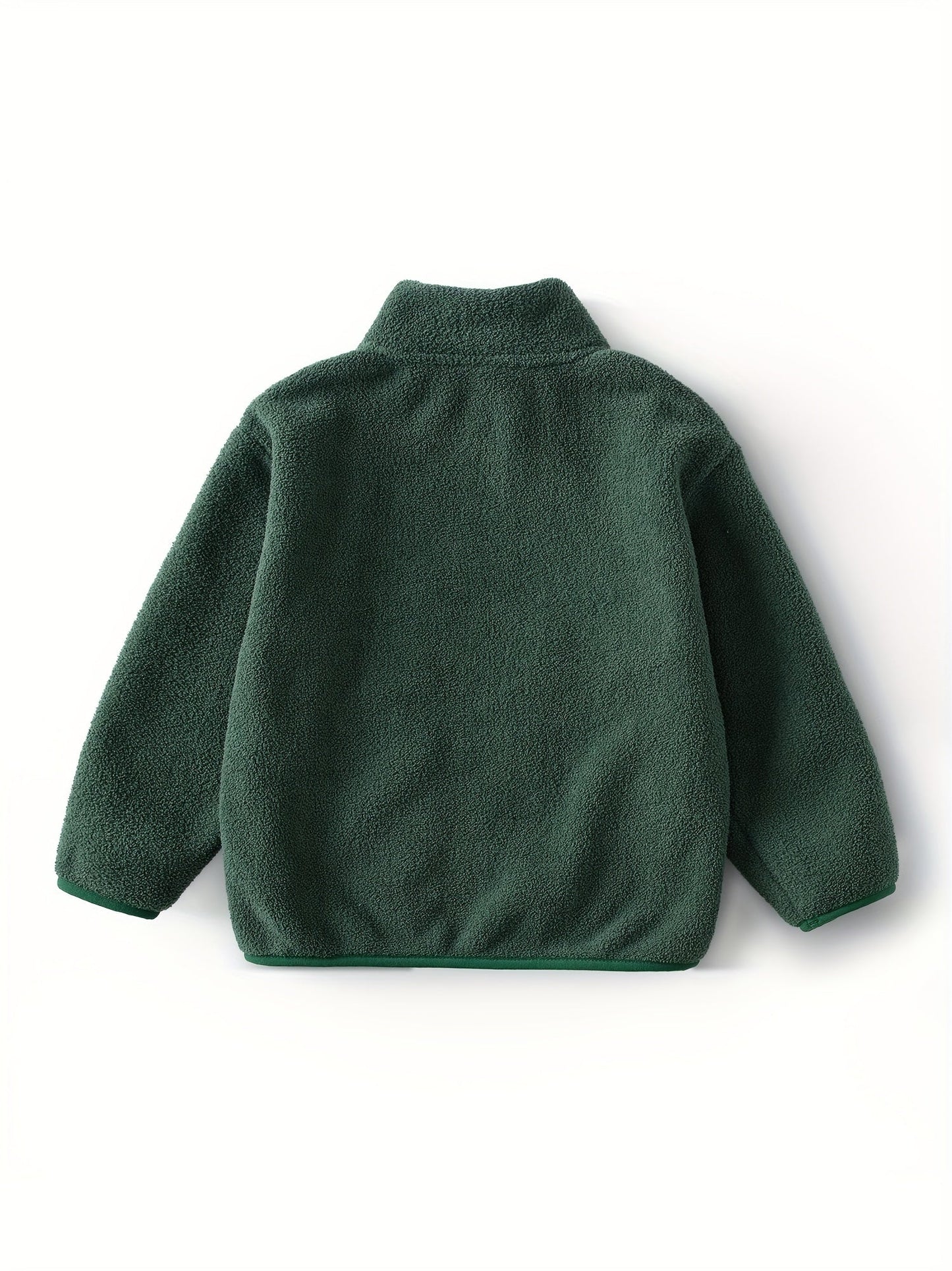 FENLE - Chaqueta polar de forro polar para niños en color sólido