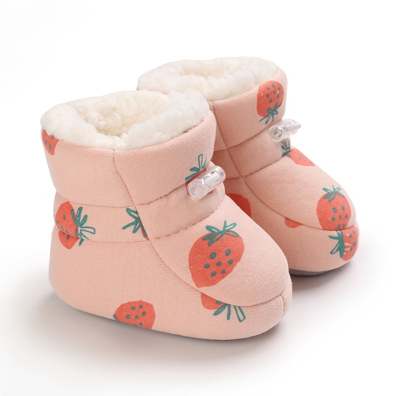 LINA - Botines de felpa fáciles de poner para bebés, niños y niñas