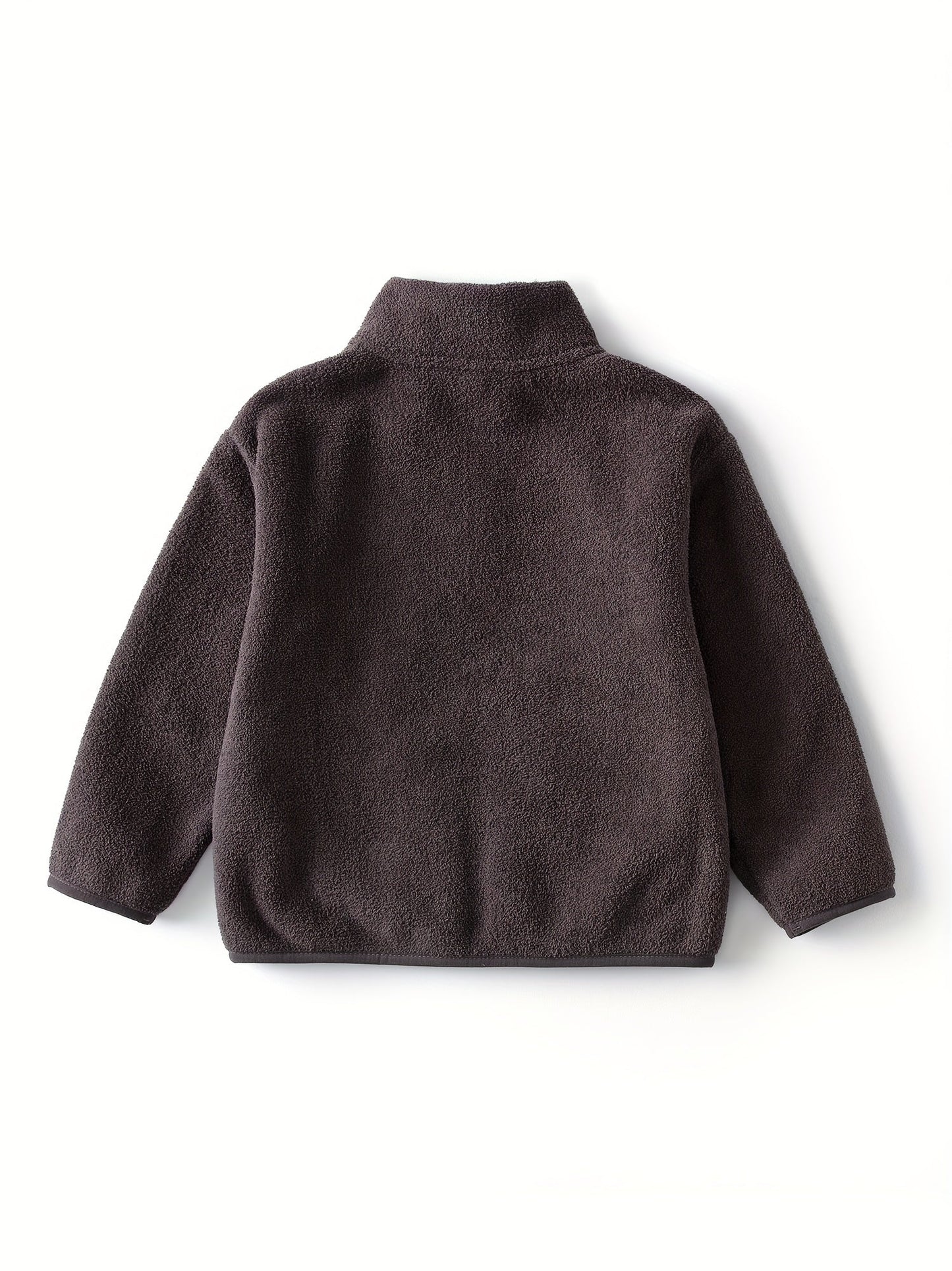 FENLE - Chaqueta polar de forro polar para niños en color sólido