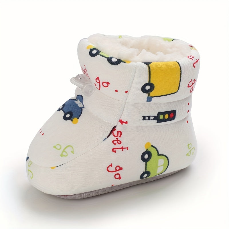 LINA - Botines de felpa fáciles de poner para bebés, niños y niñas