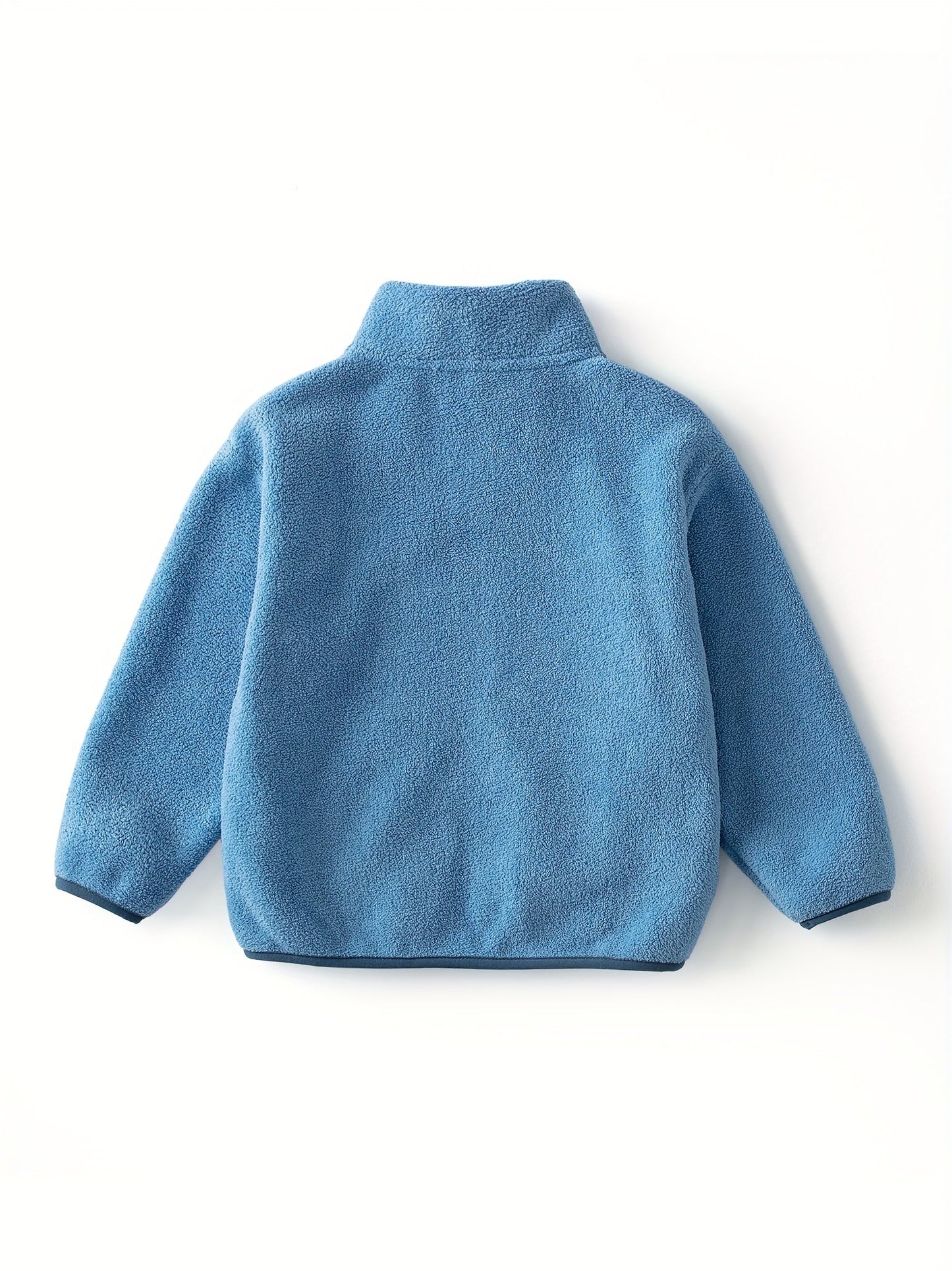 FENLE - Chaqueta polar de forro polar para niños en color sólido