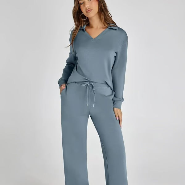 Conjunto lounge de dos piezas para mujer con tacto suave y estilo relajado – LYANA Softwear